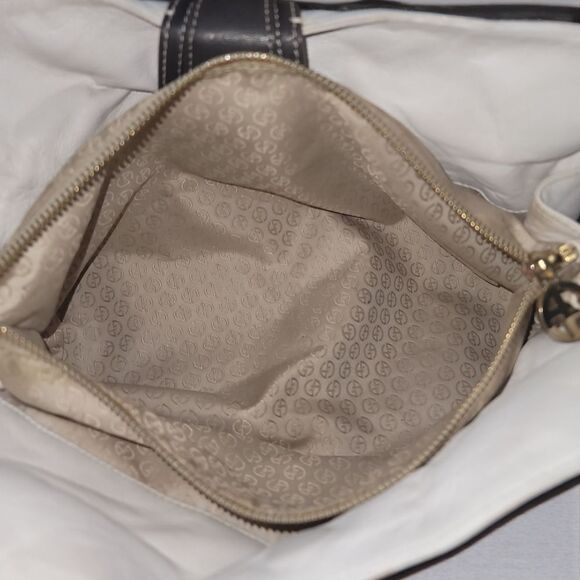 Giorgio Armani VTG Elegant White and Black Satchel Repainted - Picture 13 of 13
